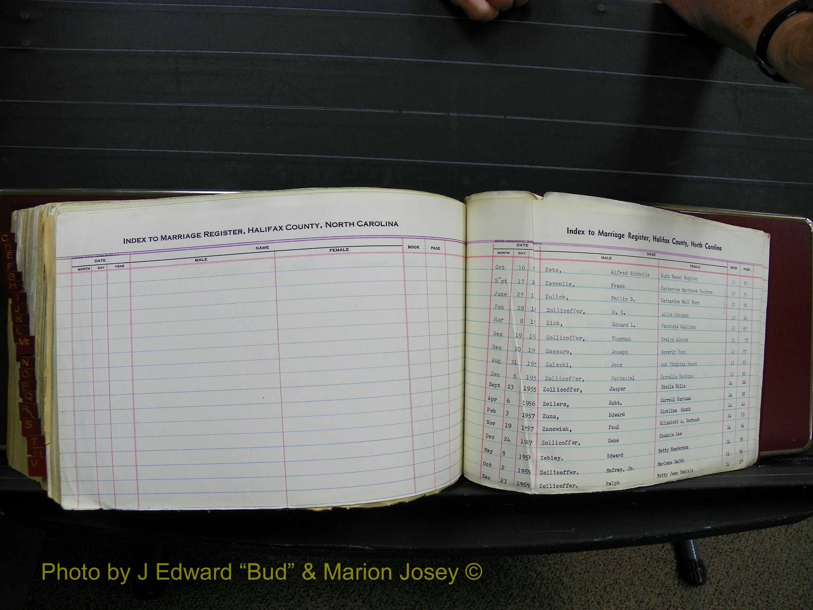 Halifax Marriage Index, 1931-1962 Index Z01.JPG