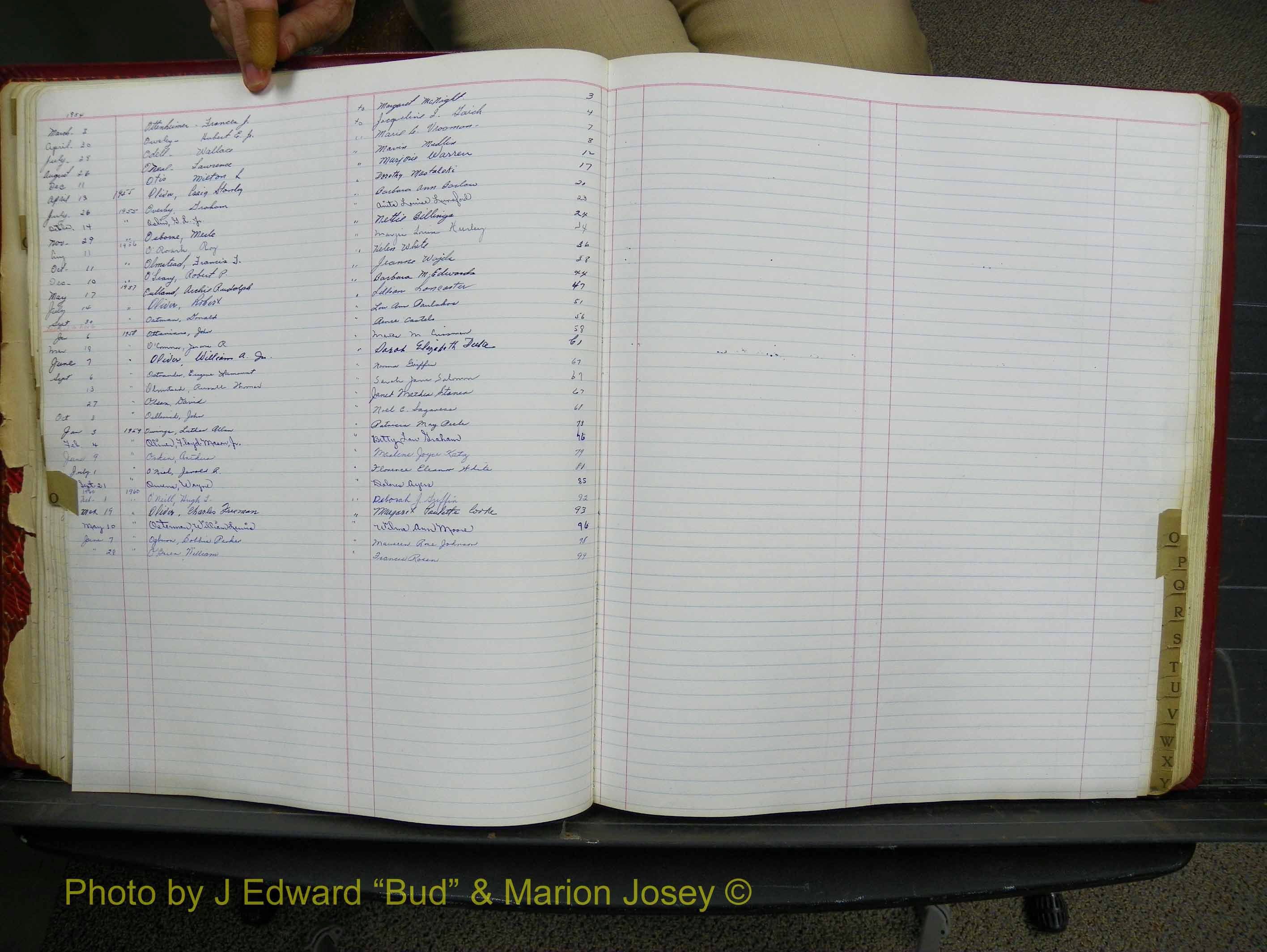 Halifax Marriage Book 14, 1954-1960  Index O.JPG