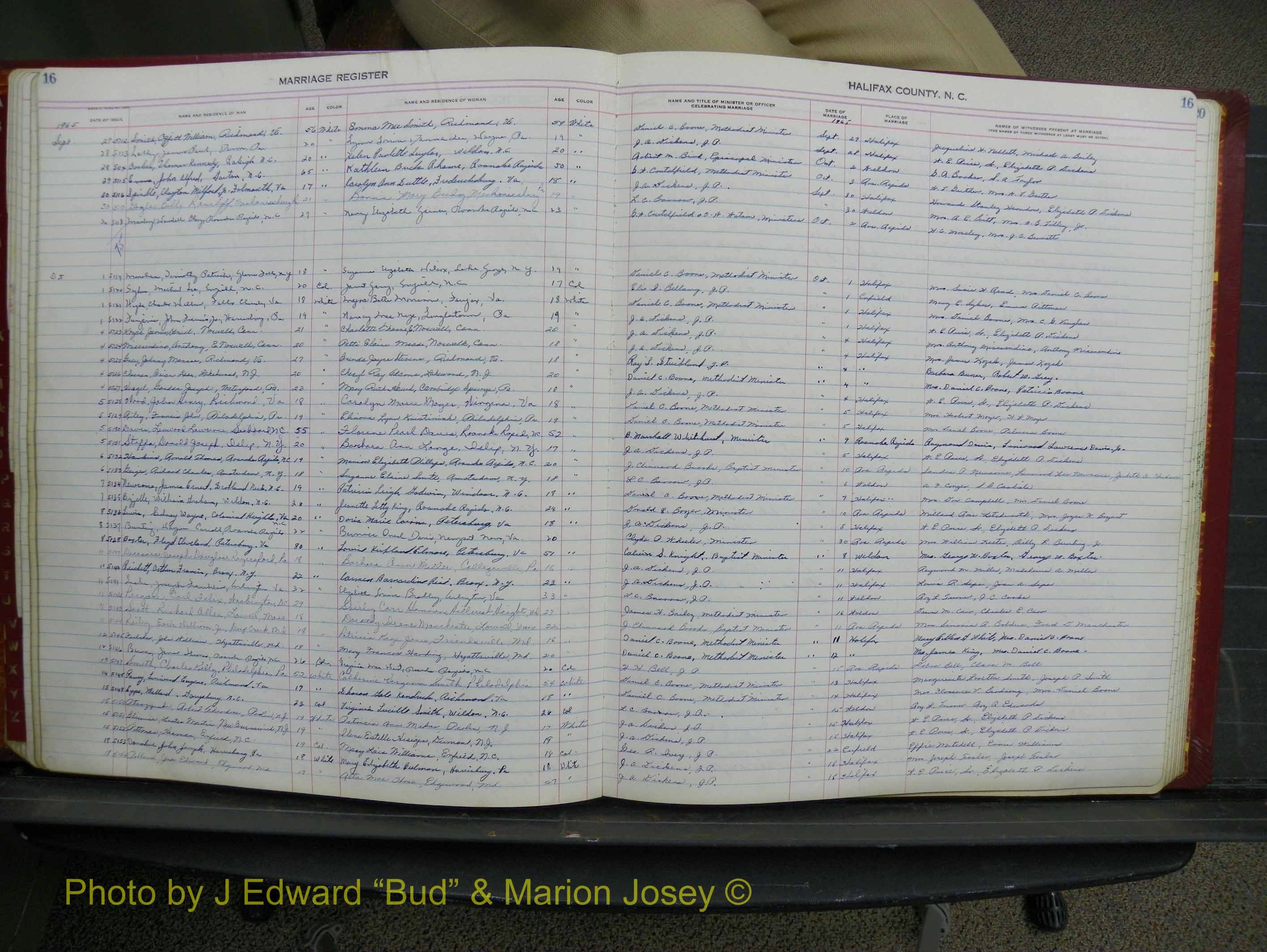 Halifax Marriage Book 16, 1965-1969 P 016.JPG