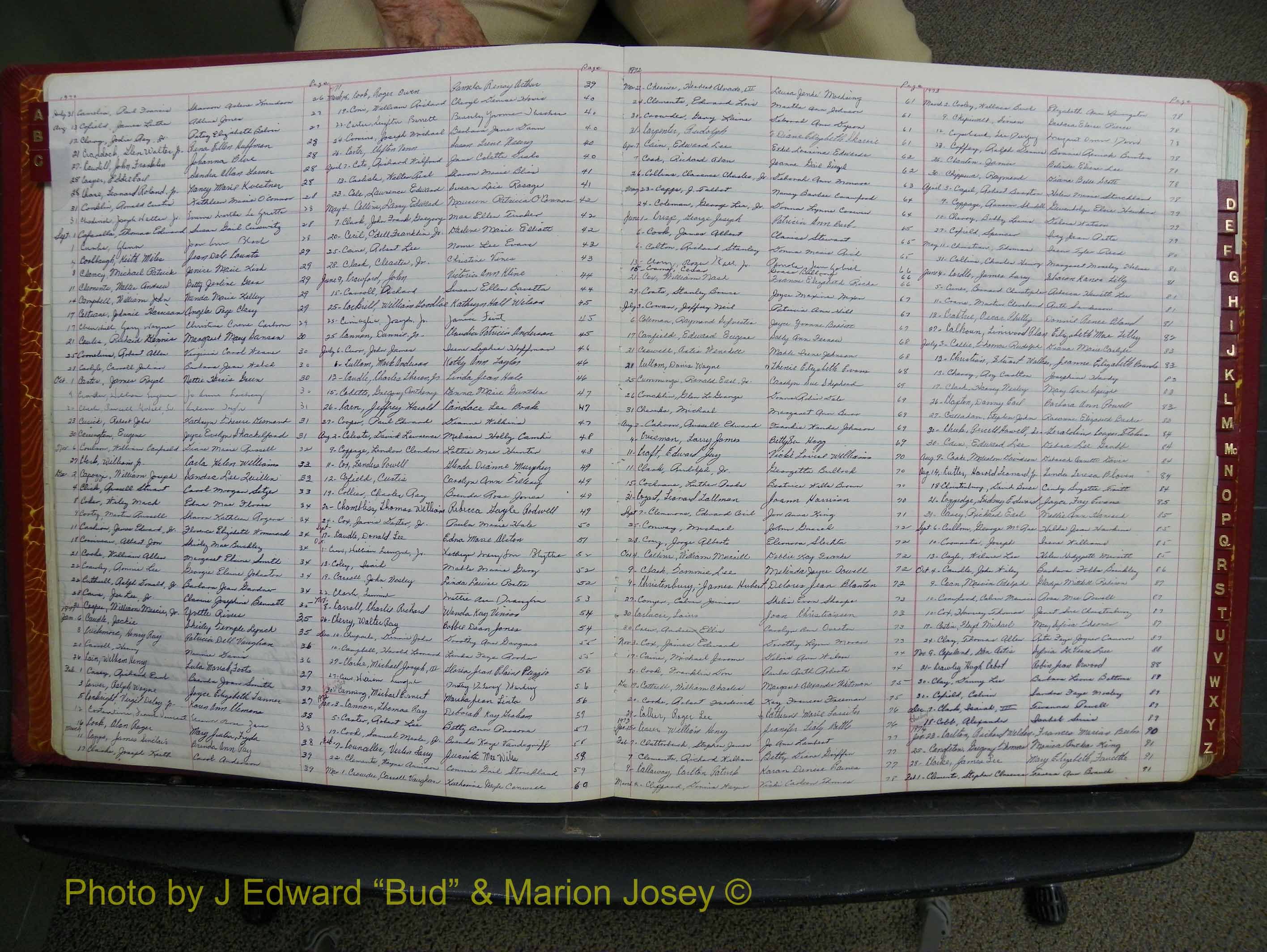 Halifax Marriage Book 17, 1969-1974 Index C2.JPG