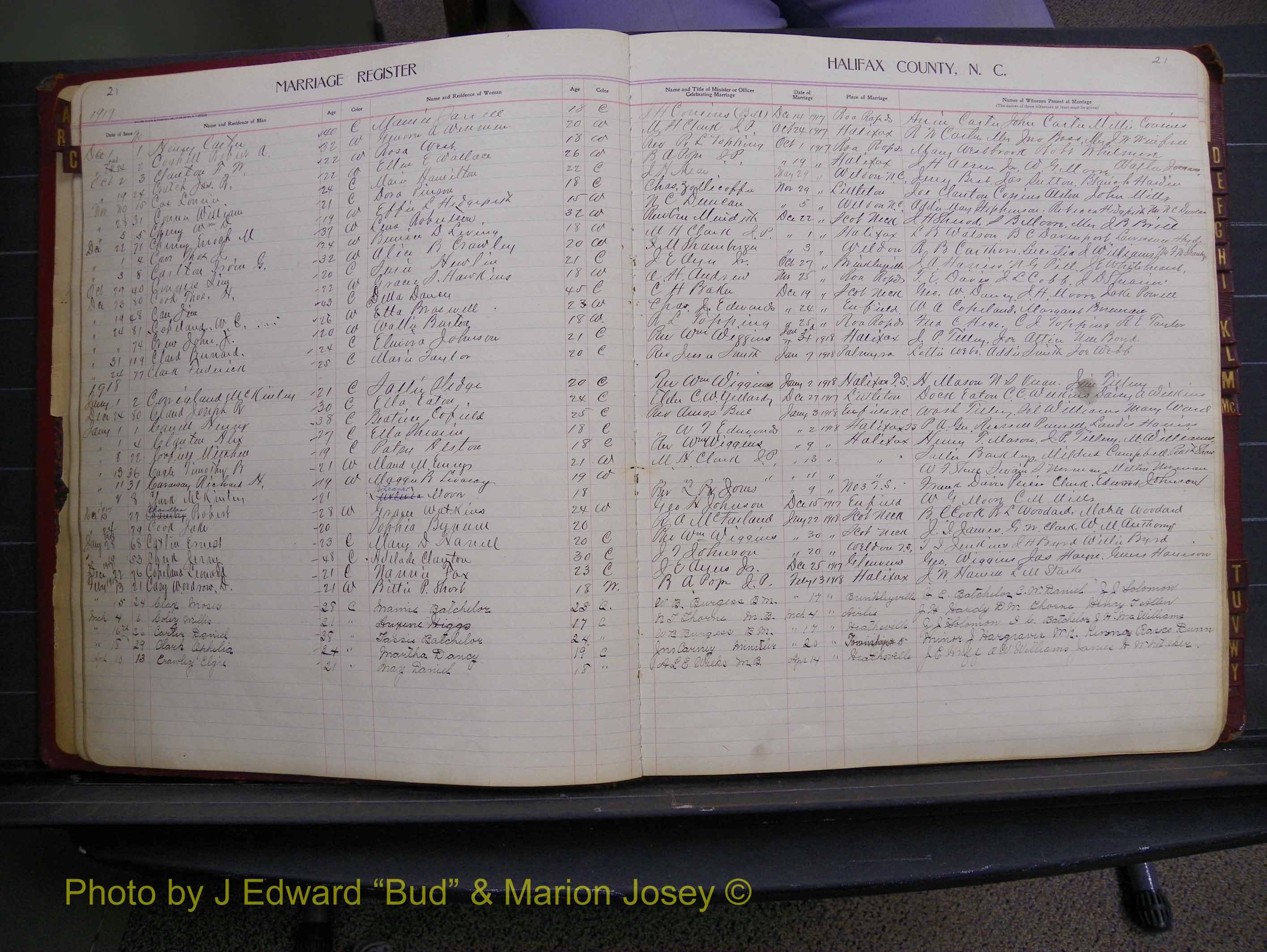 Halifax Marriage Book 8, 1916-1917 Index C3.JPG