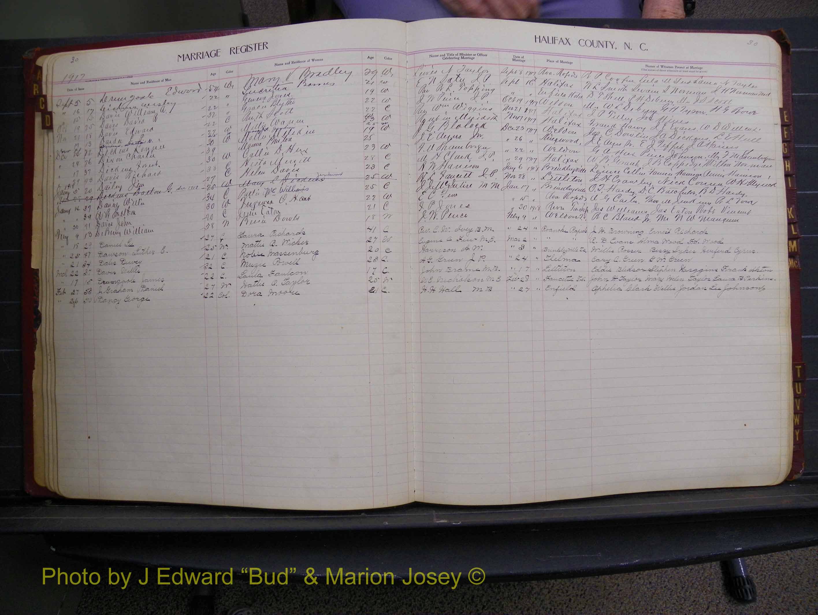 Halifax Marriage Book 8, 1916-1917 Index D2.JPG