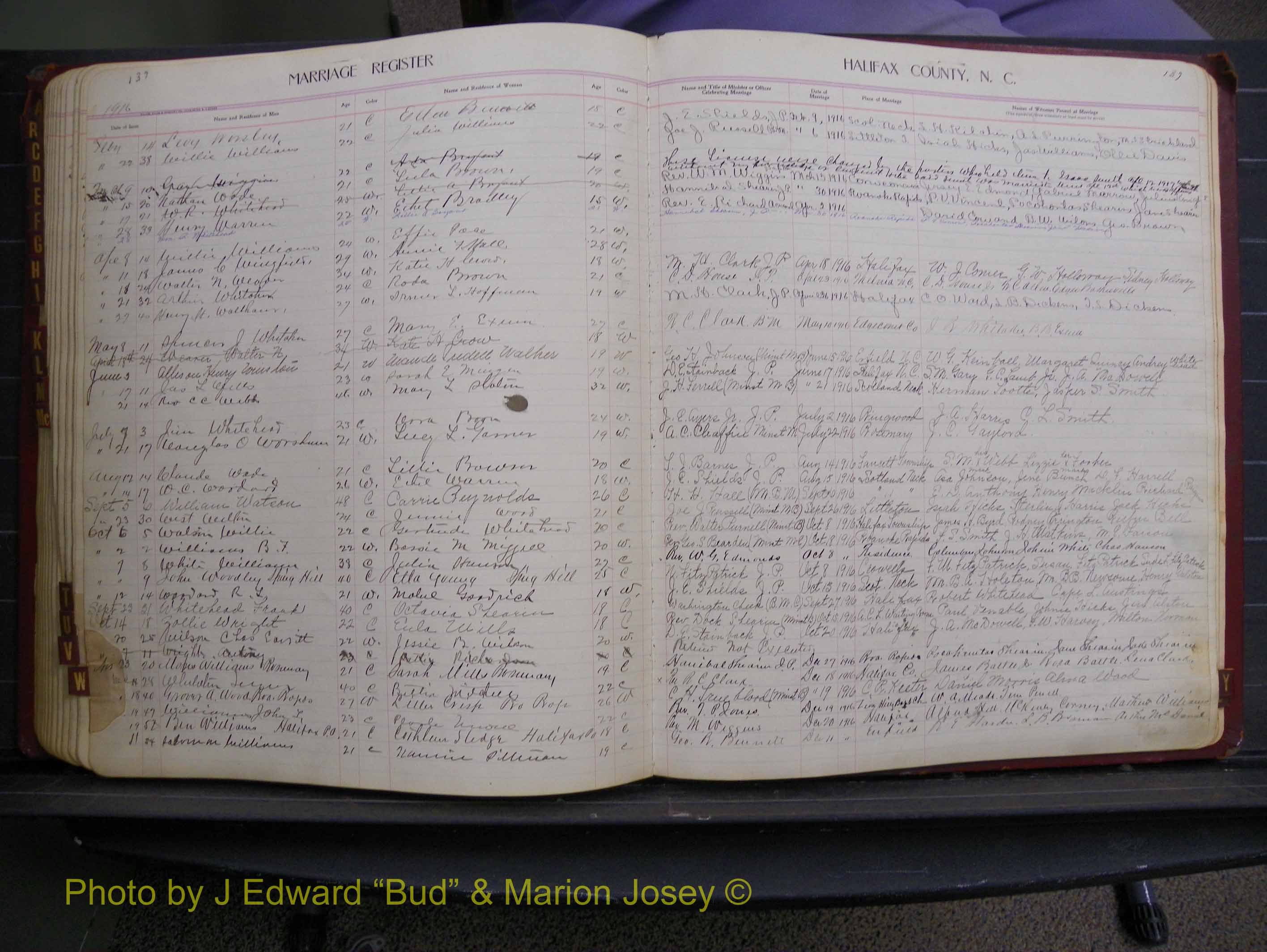 Halifax Marriage Book 8, 1916-1917 Index W1.JPG