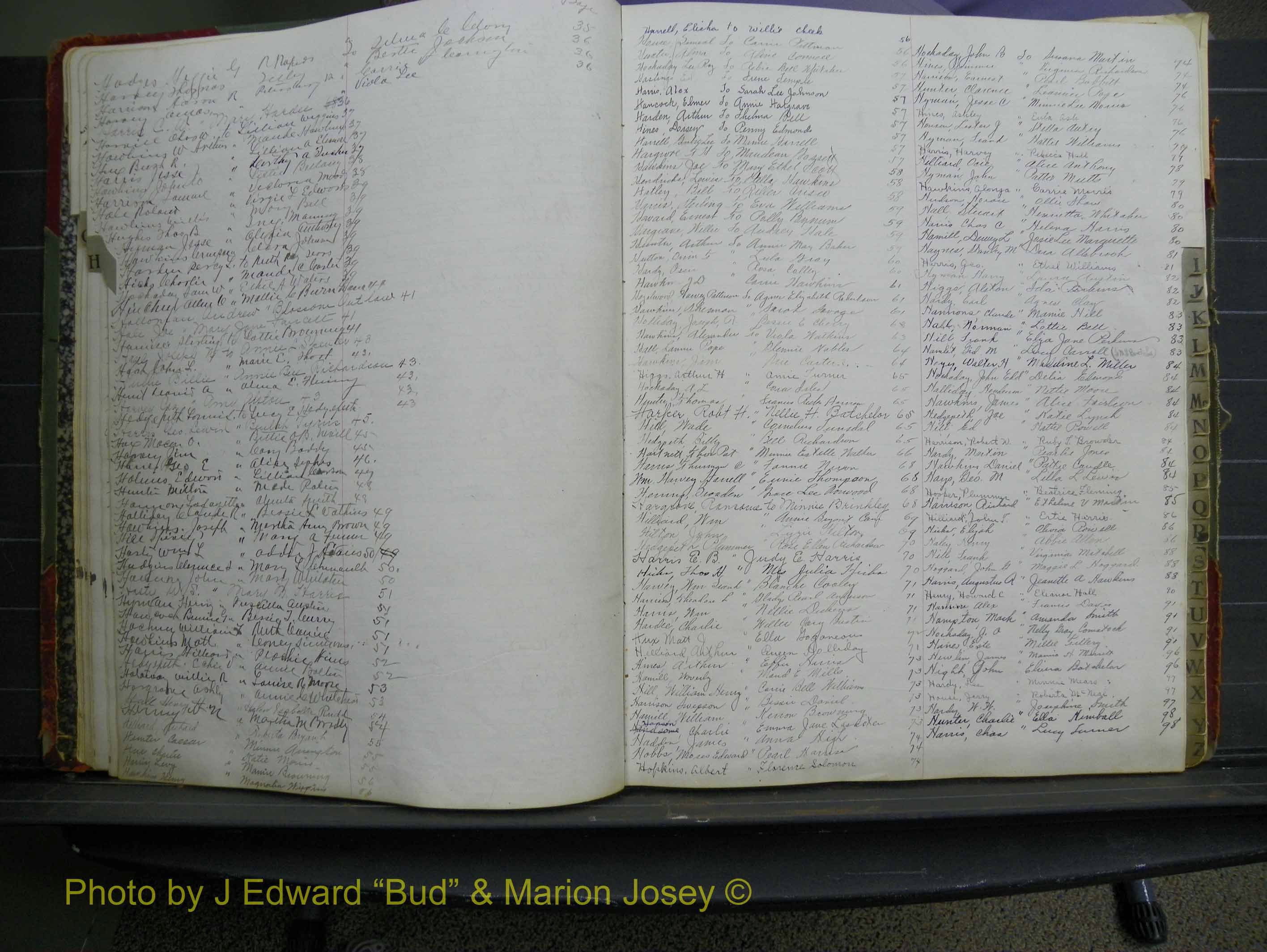 Halifax Marriage Book 9, 1918-1923 Index H2.JPG