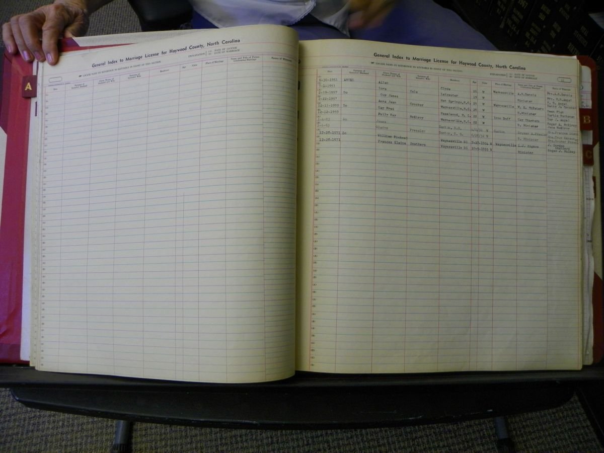 Haywood Marriage Index, 1850- A-E 1939-1978 467.JPG