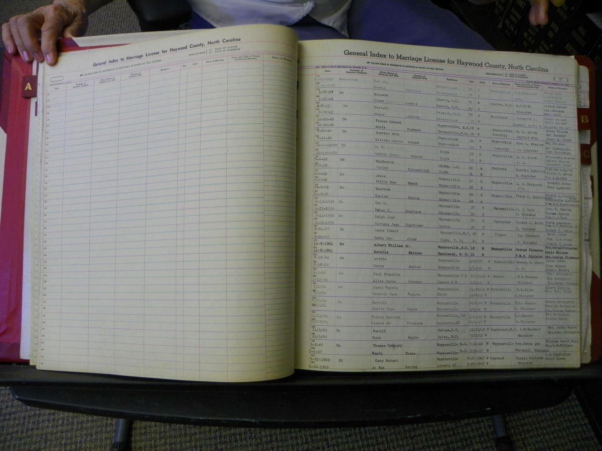 Haywood Marriage Index, 1850- A-E 1939-1978 469.JPG