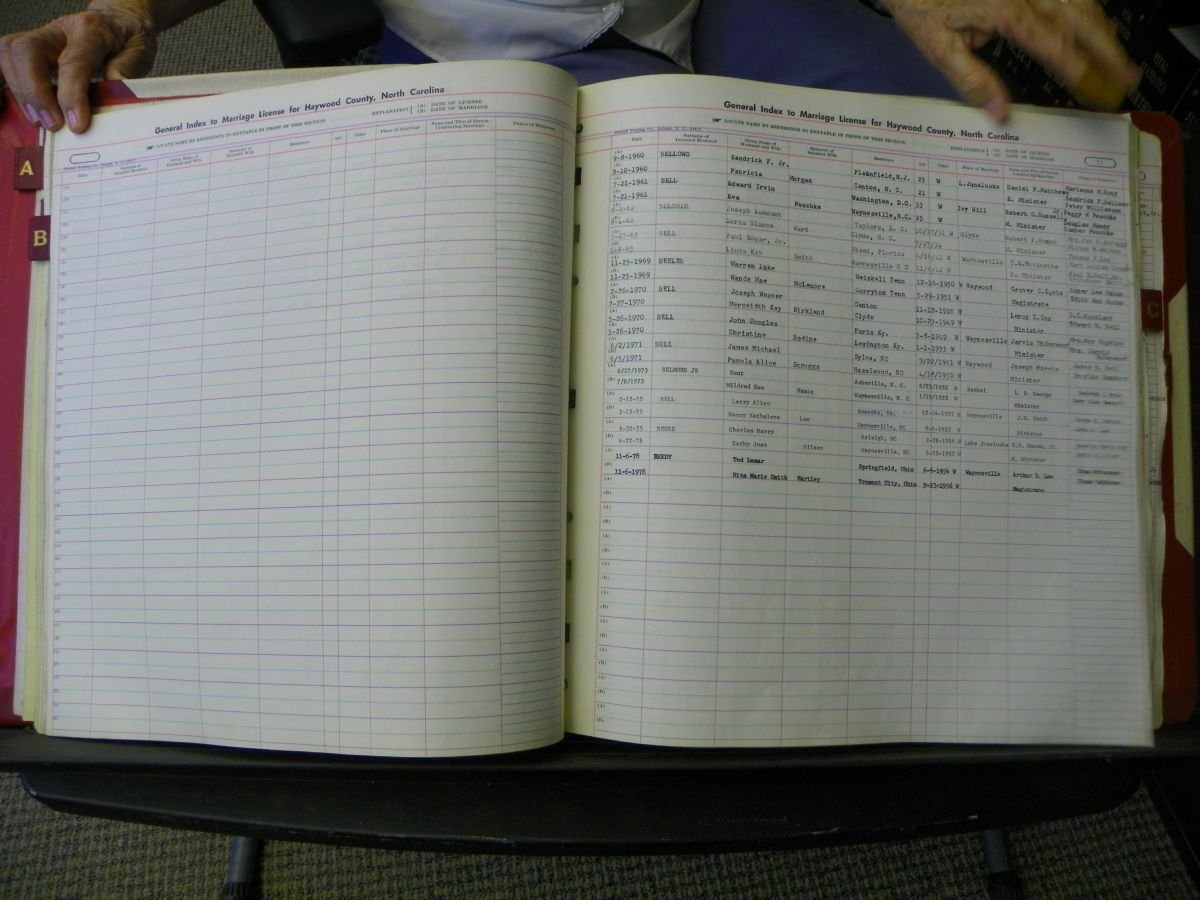 Haywood Marriage Index, 1850- A-E 1939-1978 478.JPG