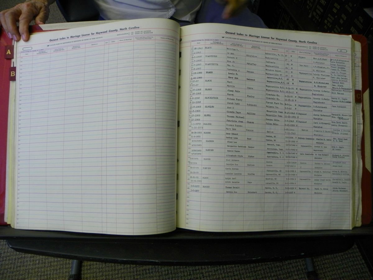 Haywood Marriage Index, 1850- A-E 1939-1978 483.JPG