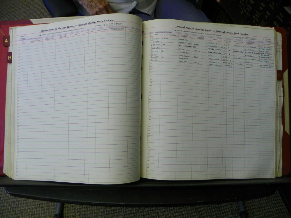 Haywood Marriage Index, 1850- A-E 1939-1978 514.JPG