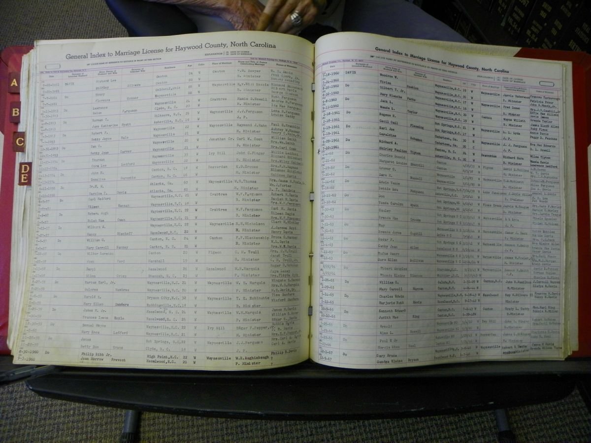 Haywood Marriage Index, 1850- A-E 1939-1978 653.JPG