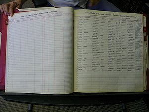 Haywood Marriage Index, 1850- A-E 1939-1978 454.JPG