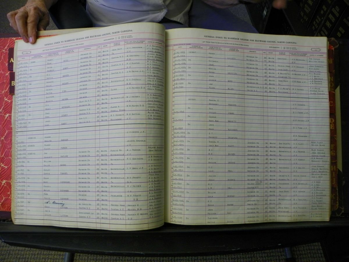 Haywood Marriage Index, 1850- A-E 1939-1978 019.JPG