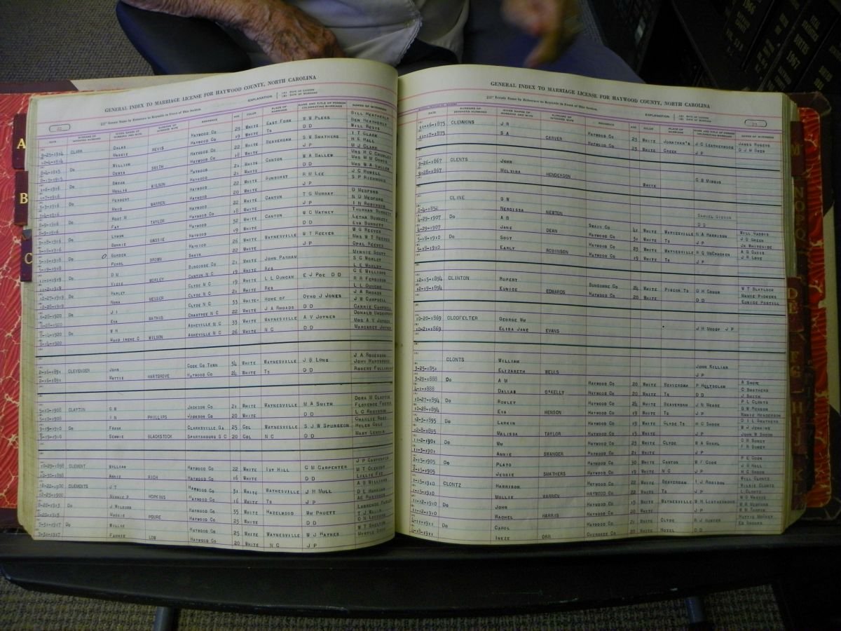 Haywood Marriage Index, 1850- A-E 1939-1978 038.JPG