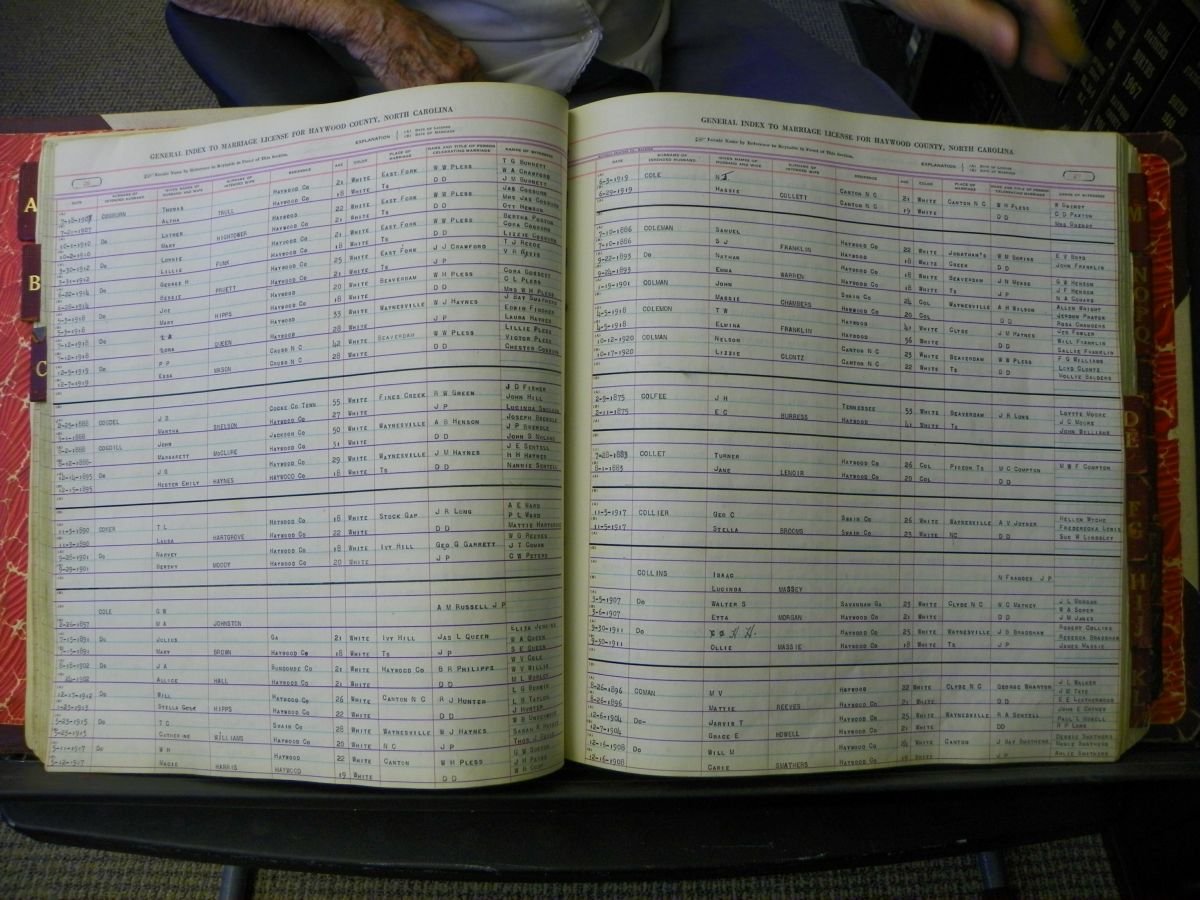 Haywood Marriage Index, 1850- A-E 1939-1978 040.JPG