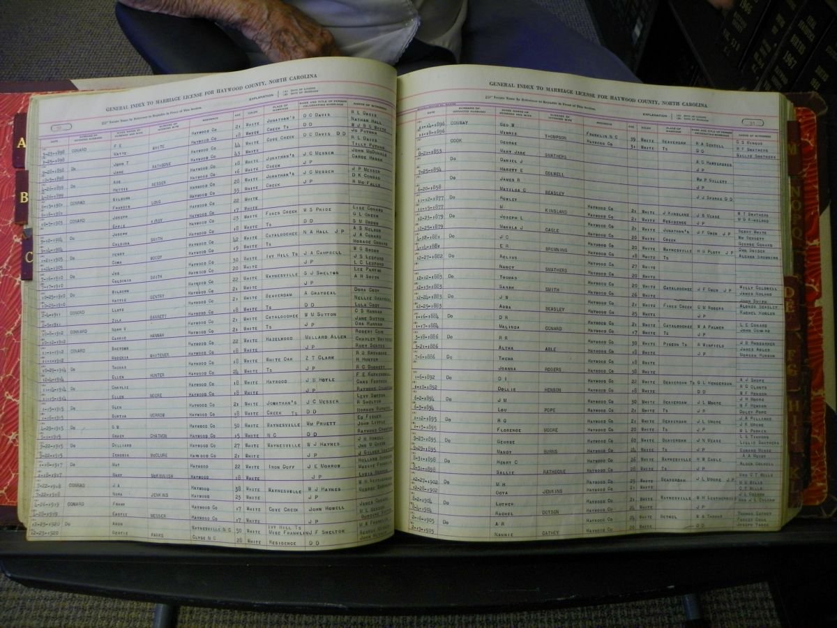 Haywood Marriage Index, 1850- A-E 1939-1978 041.JPG