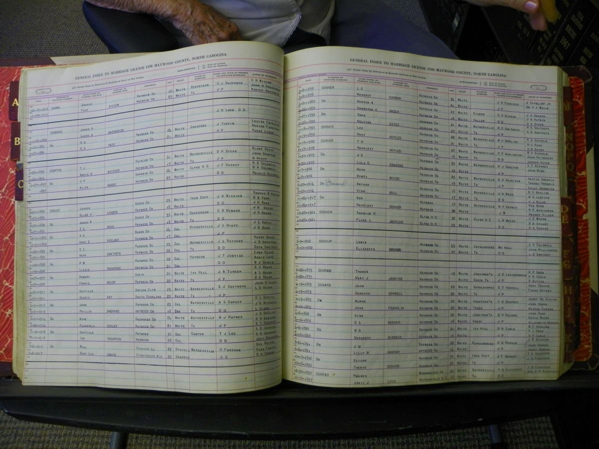 Haywood Marriage Index, 1850- A-E 1939-1978 042.JPG