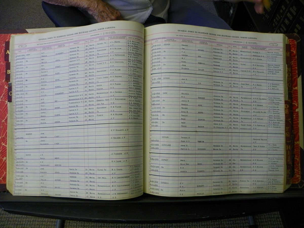 Haywood Marriage Index, 1850- A-E 1939-1978 044.JPG