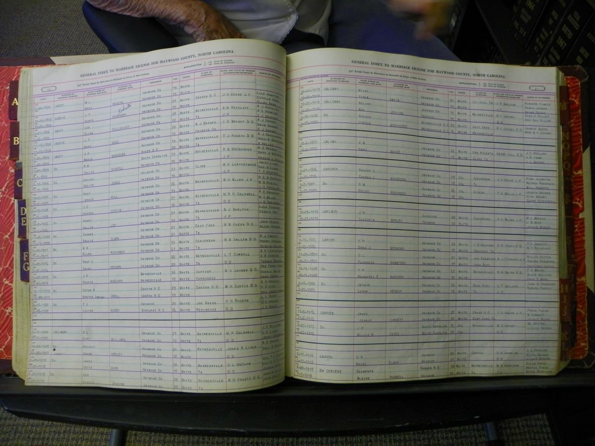 Haywood Marriage Index, 1850- A-E 1939-1978 072.JPG