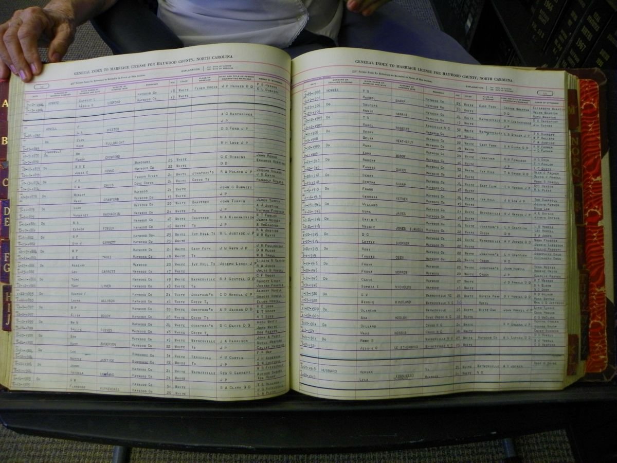 Haywood Marriage Index, 1850- A-E 1939-1978 099.JPG