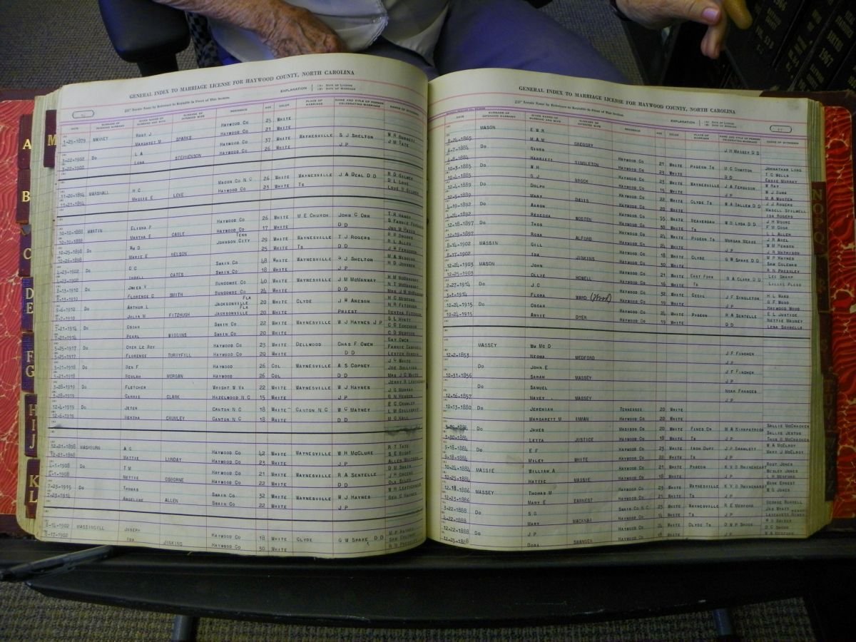 Haywood Marriage Index, 1850- A-E 1939-1978 138.JPG