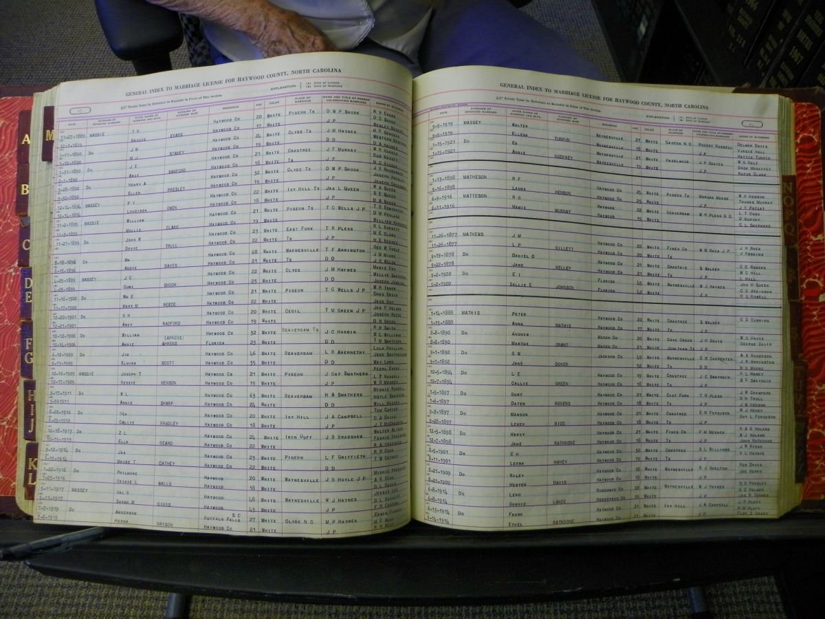 Haywood Marriage Index, 1850- A-E 1939-1978 139.JPG