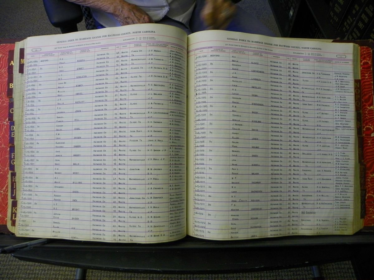 Haywood Marriage Index, 1850- A-E 1939-1978 142.JPG