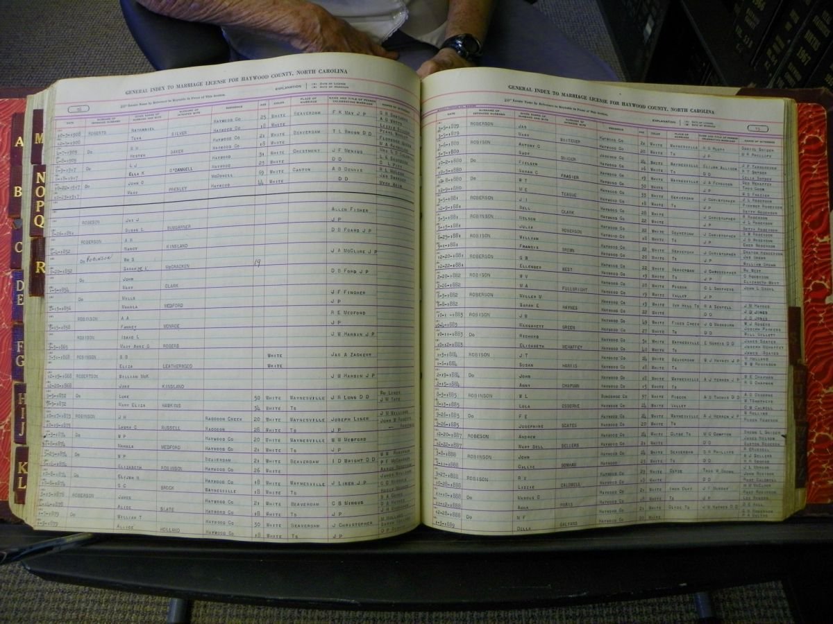 Haywood Marriage Index, 1850- A-E 1939-1978 190.JPG