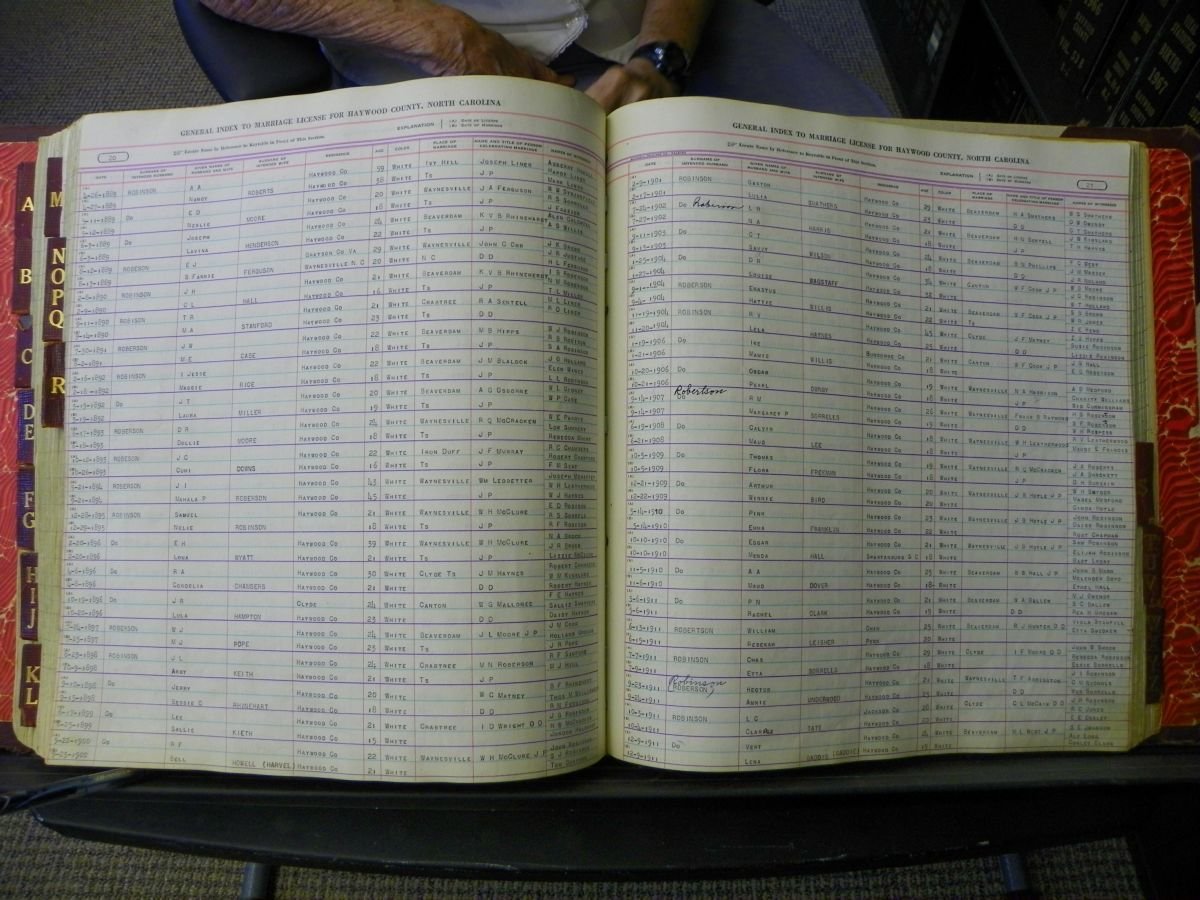 Haywood Marriage Index, 1850- A-E 1939-1978 191.JPG