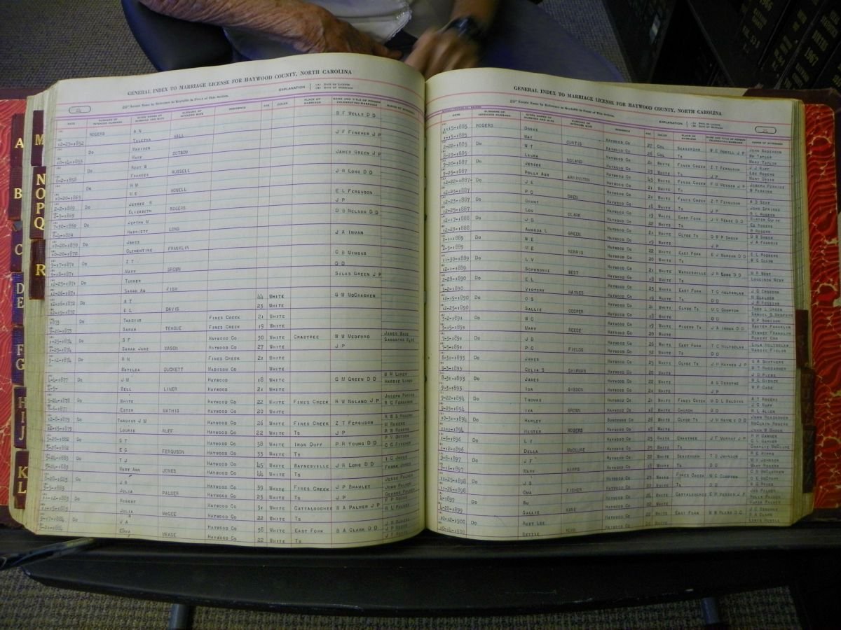 Haywood Marriage Index, 1850- A-E 1939-1978 193.JPG