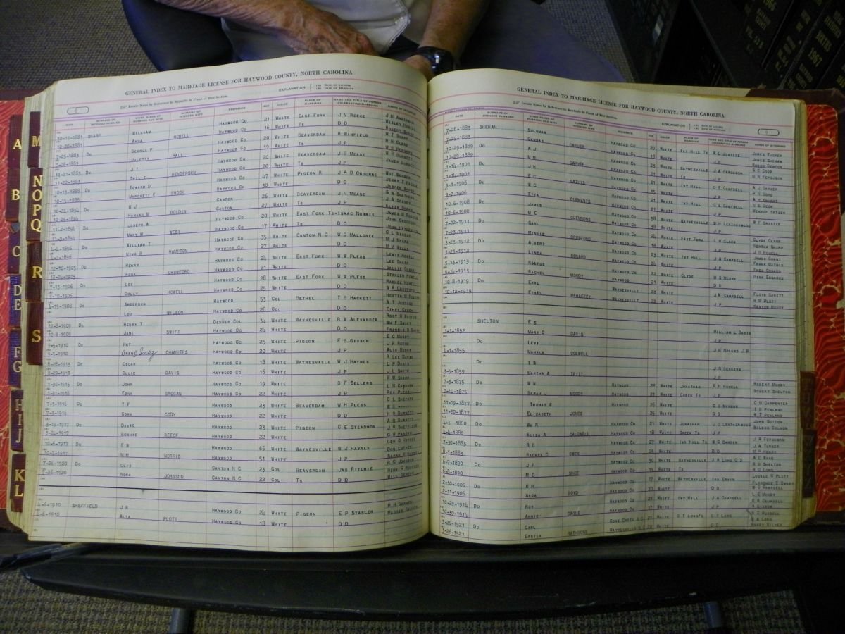 Haywood Marriage Index, 1850- A-E 1939-1978 204.JPG