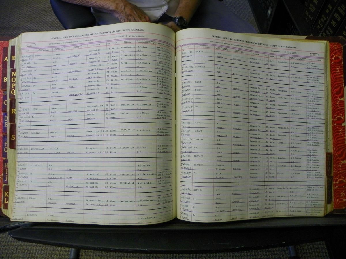 Haywood Marriage Index, 1850- A-E 1939-1978 217.JPG