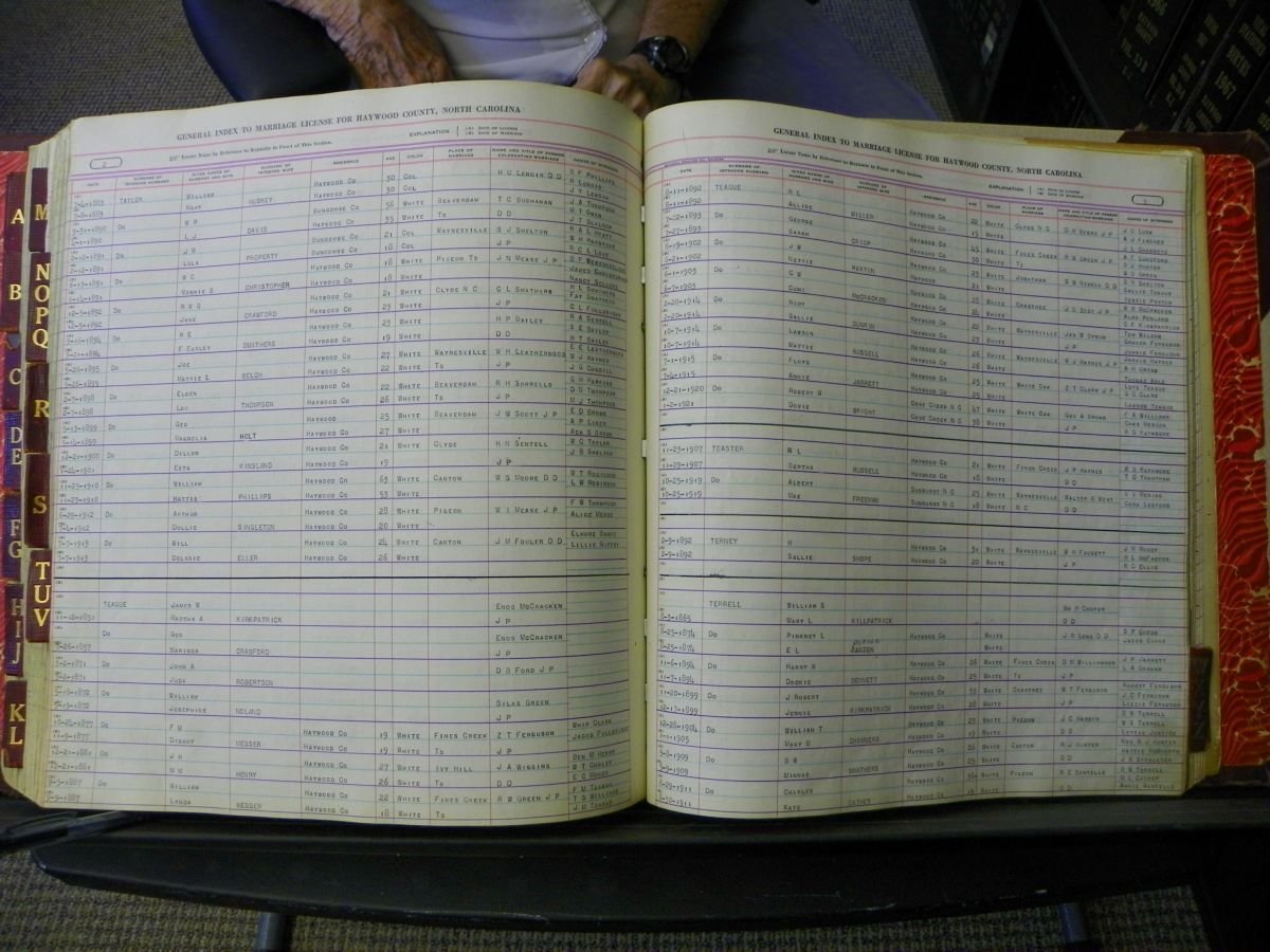 Haywood Marriage Index, 1850- A-E 1939-1978 223.JPG