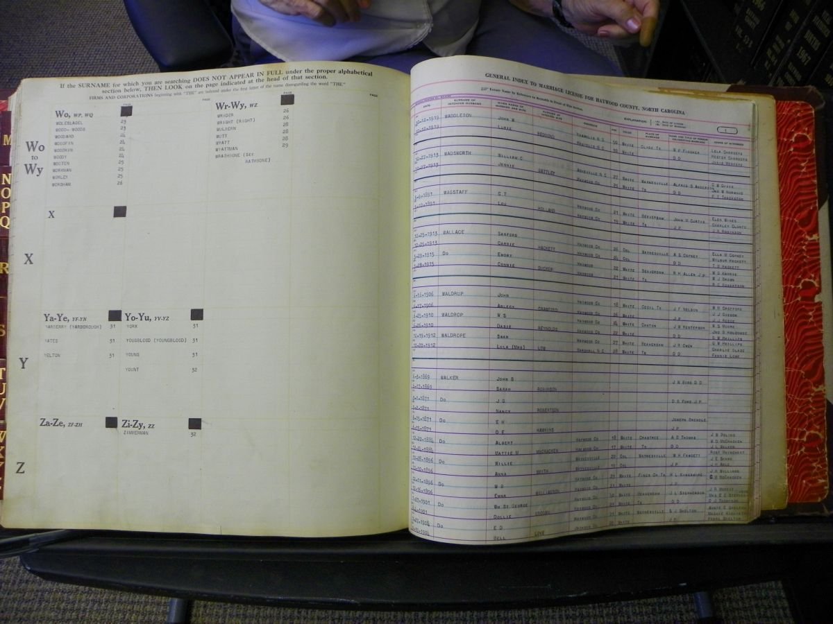 Haywood Marriage Index, 1850- A-E 1939-1978 232.JPG