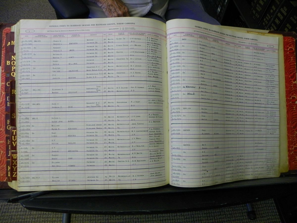 Haywood Marriage Index, 1850- A-E 1939-1978 233.JPG