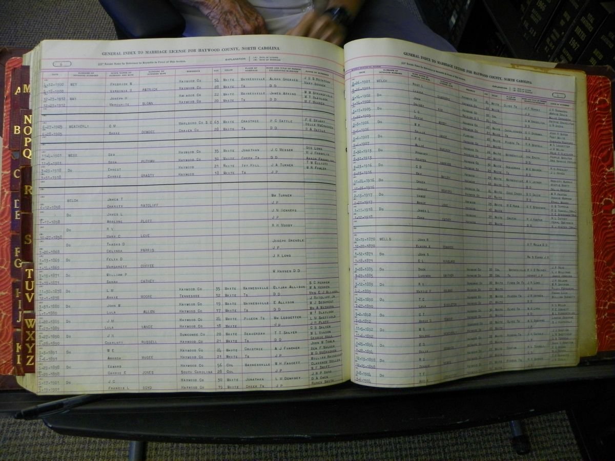 Haywood Marriage Index, 1850- A-E 1939-1978 235.JPG