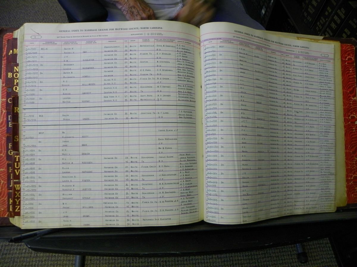 Haywood Marriage Index, 1850- A-E 1939-1978 236.JPG