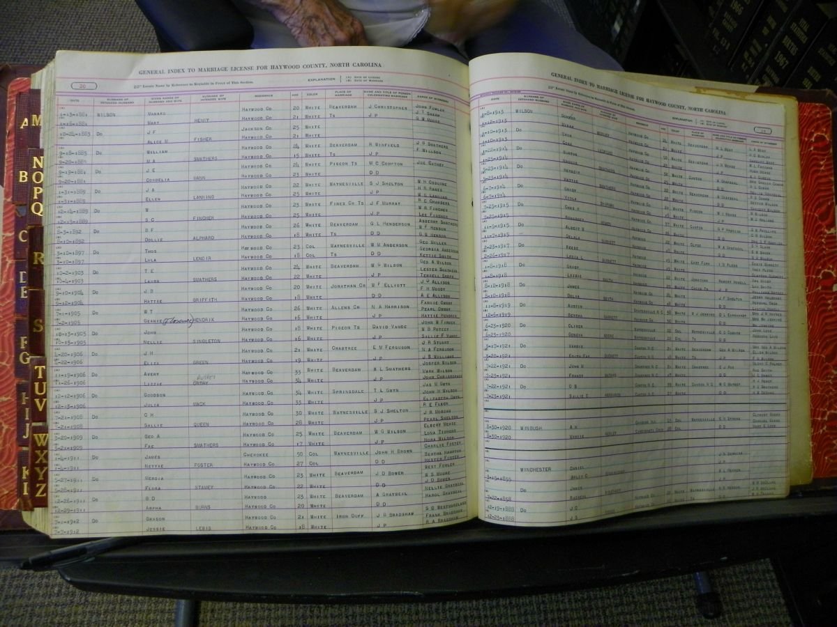 Haywood Marriage Index, 1850- A-E 1939-1978 242.JPG