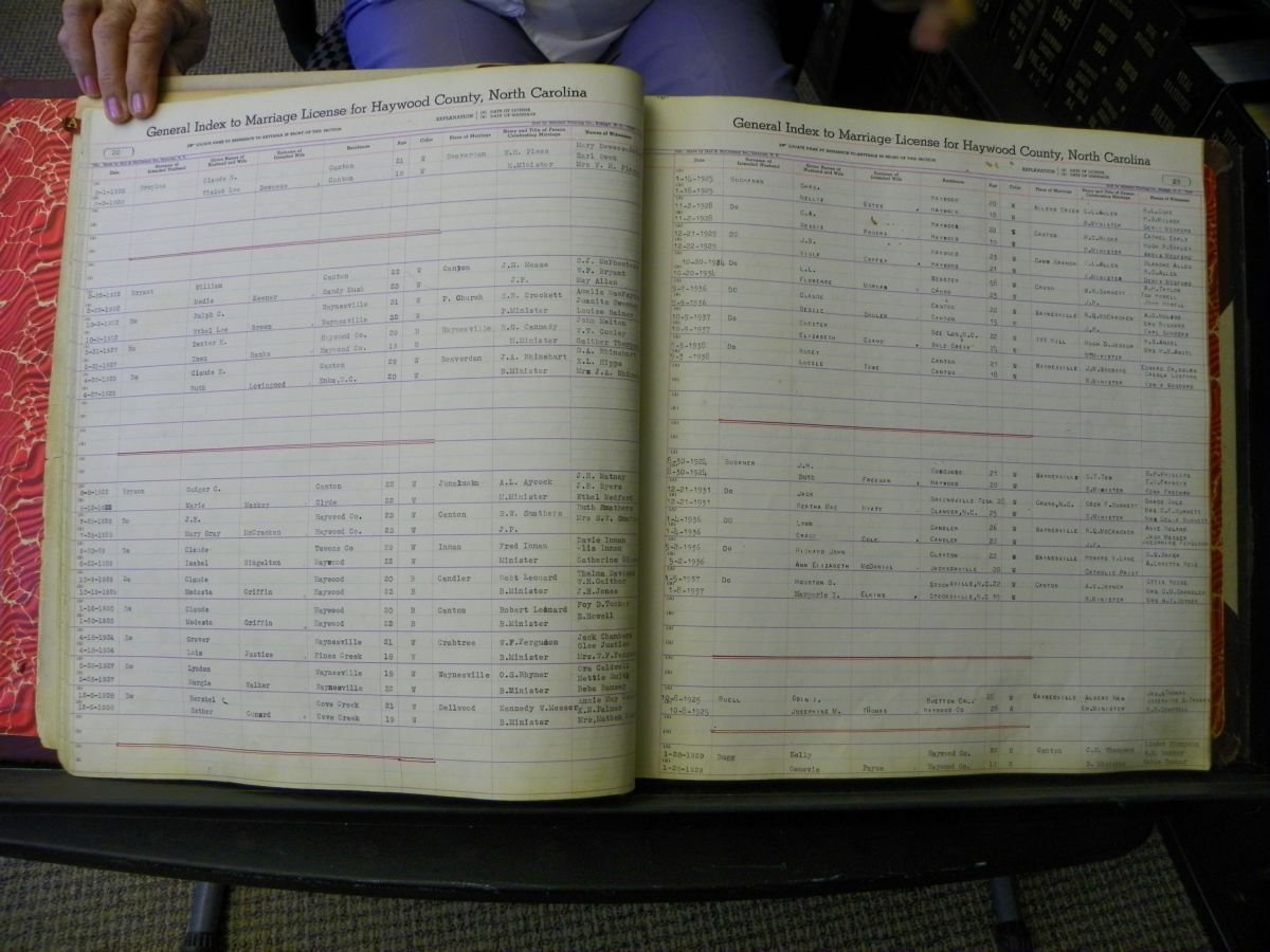 Haywood Marriage Index, 1850- A-E 1939-1978 267.JPG