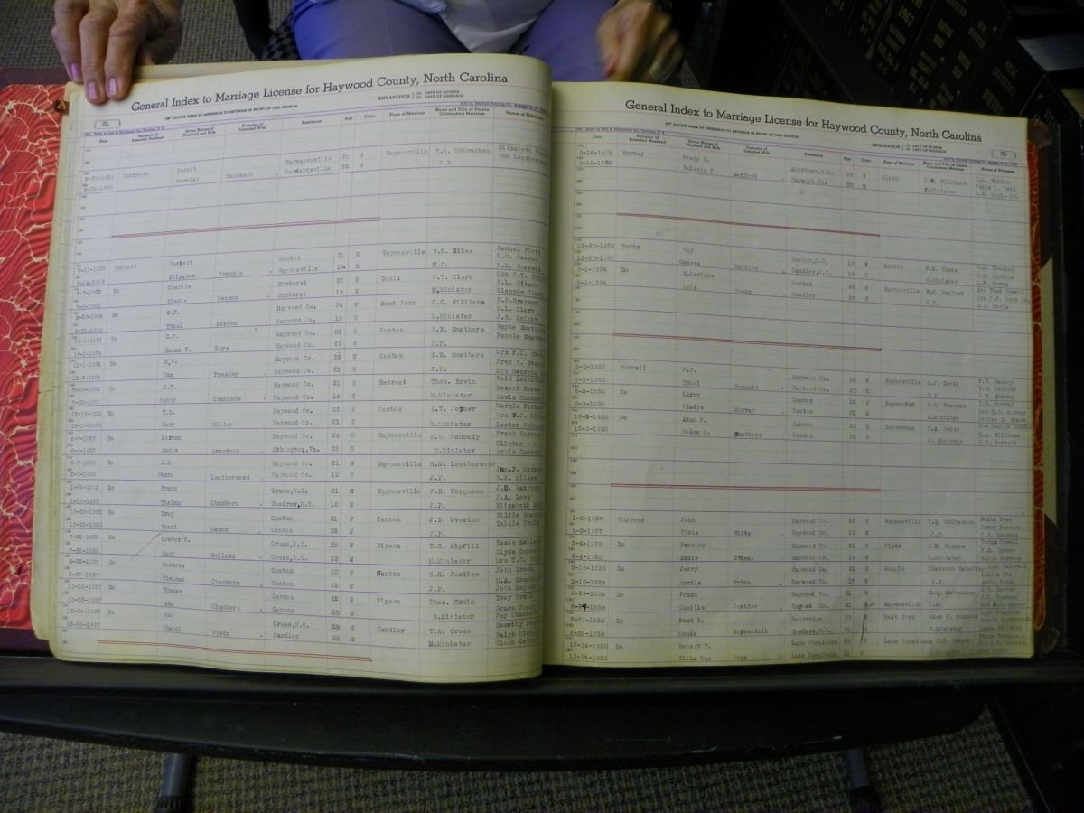 Haywood Marriage Index, 1850- A-E 1939-1978 269.JPG