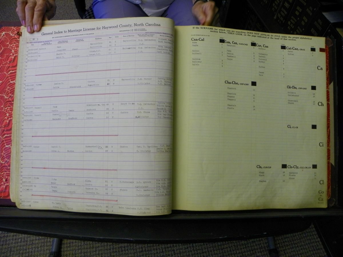 Haywood Marriage Index, 1850- A-E 1939-1978 270.JPG