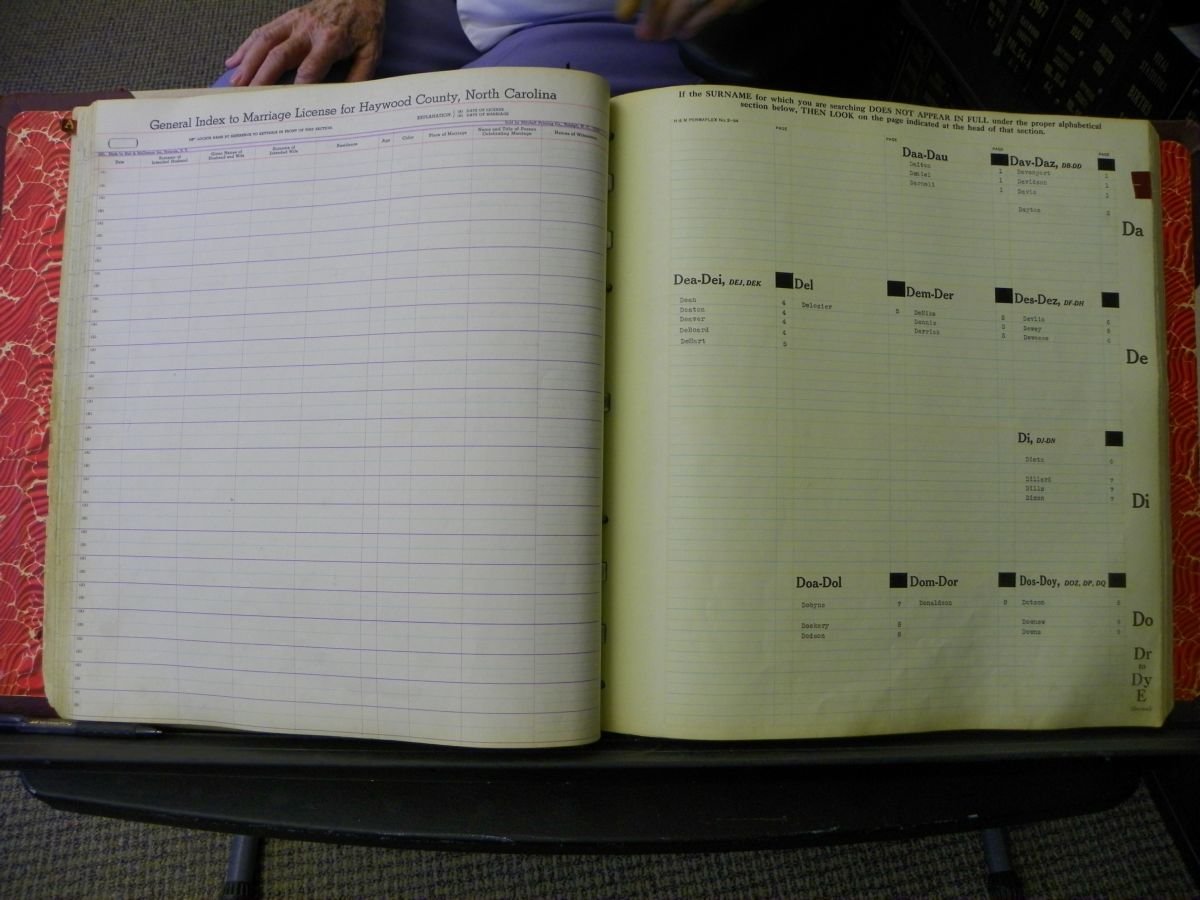 Haywood Marriage Index, 1850- A-E 1939-1978 288.JPG