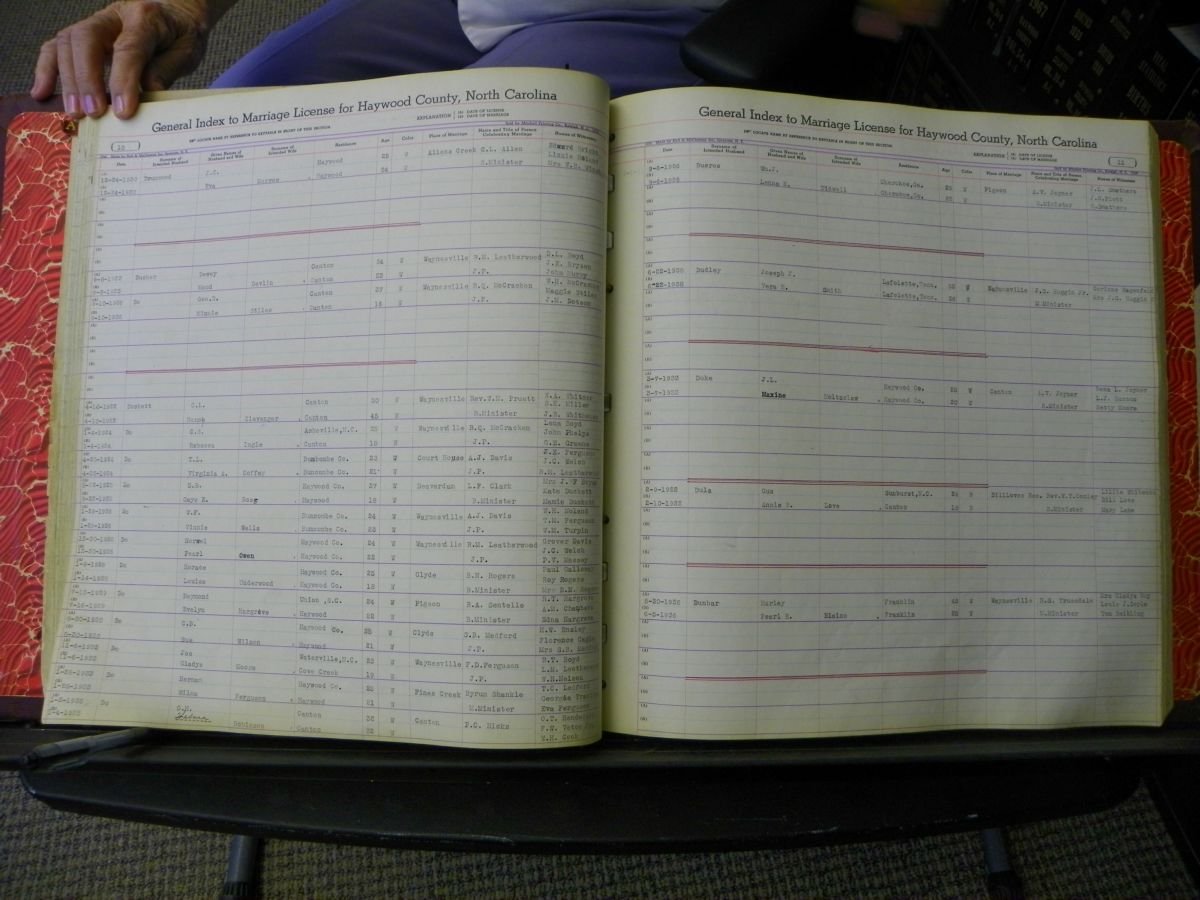 Haywood Marriage Index, 1850- A-E 1939-1978 297.JPG