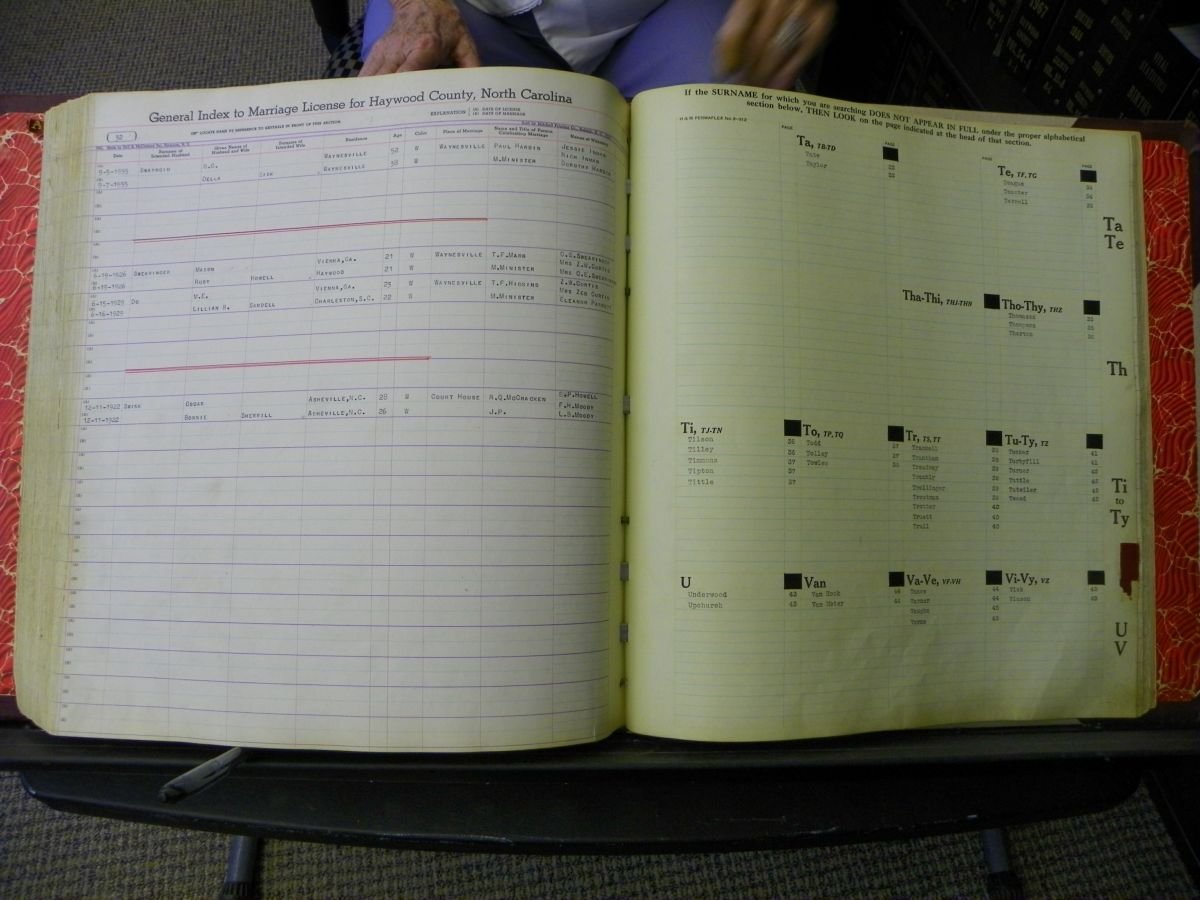 Haywood Marriage Index, 1850- A-E 1939-1978 425.JPG