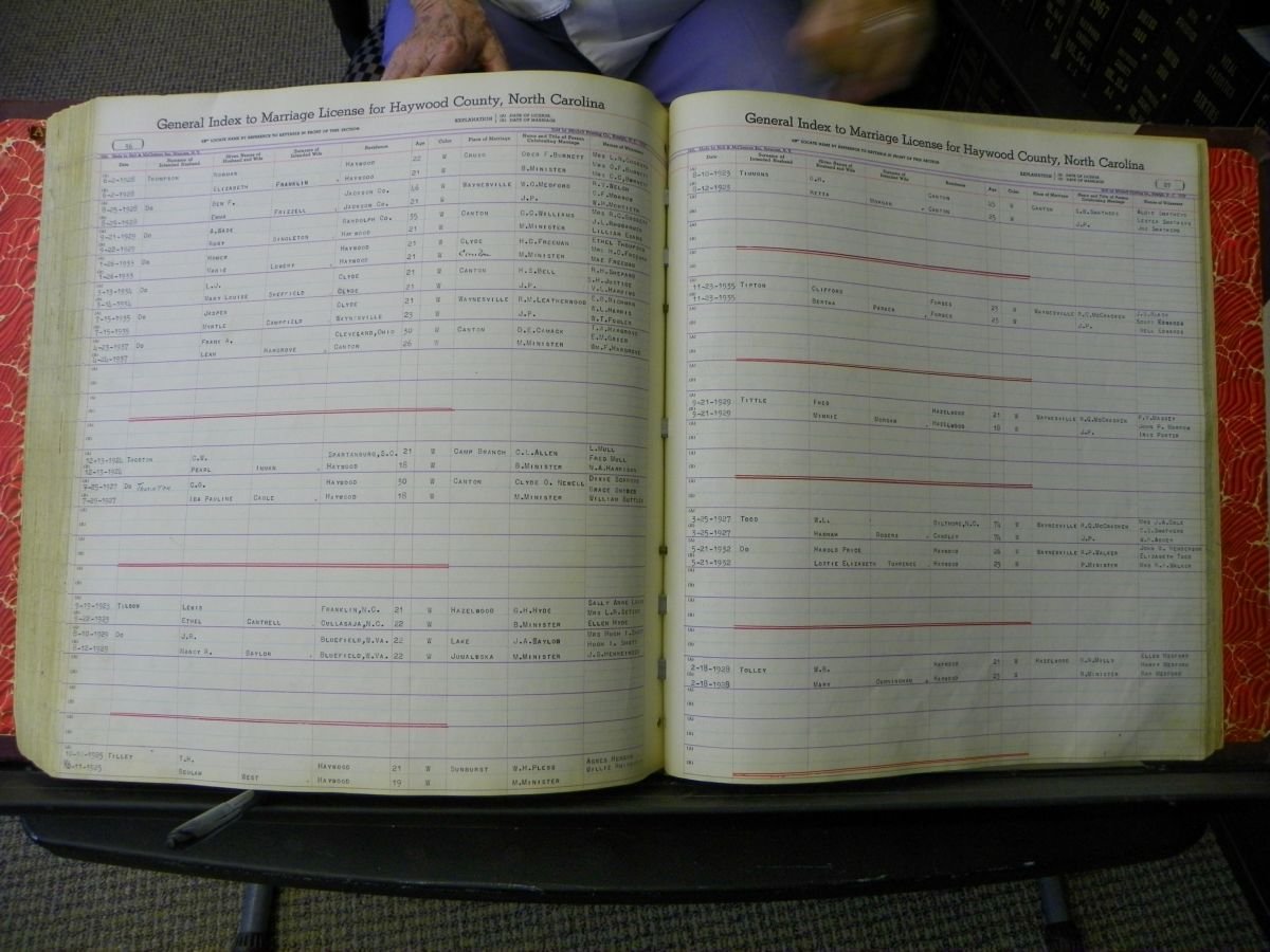 Haywood Marriage Index, 1850- A-E 1939-1978 429.JPG