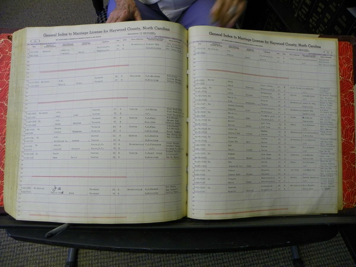 Haywood Marriage Index, 1850- A-E 1939-1978 441.JPG