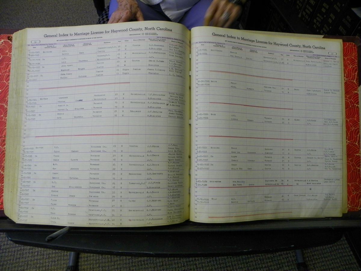 Haywood Marriage Index, 1850- A-E 1939-1978 442.JPG