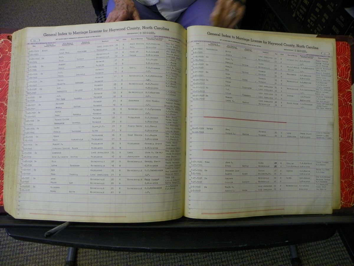 Haywood Marriage Index, 1850- A-E 1939-1978 448.JPG