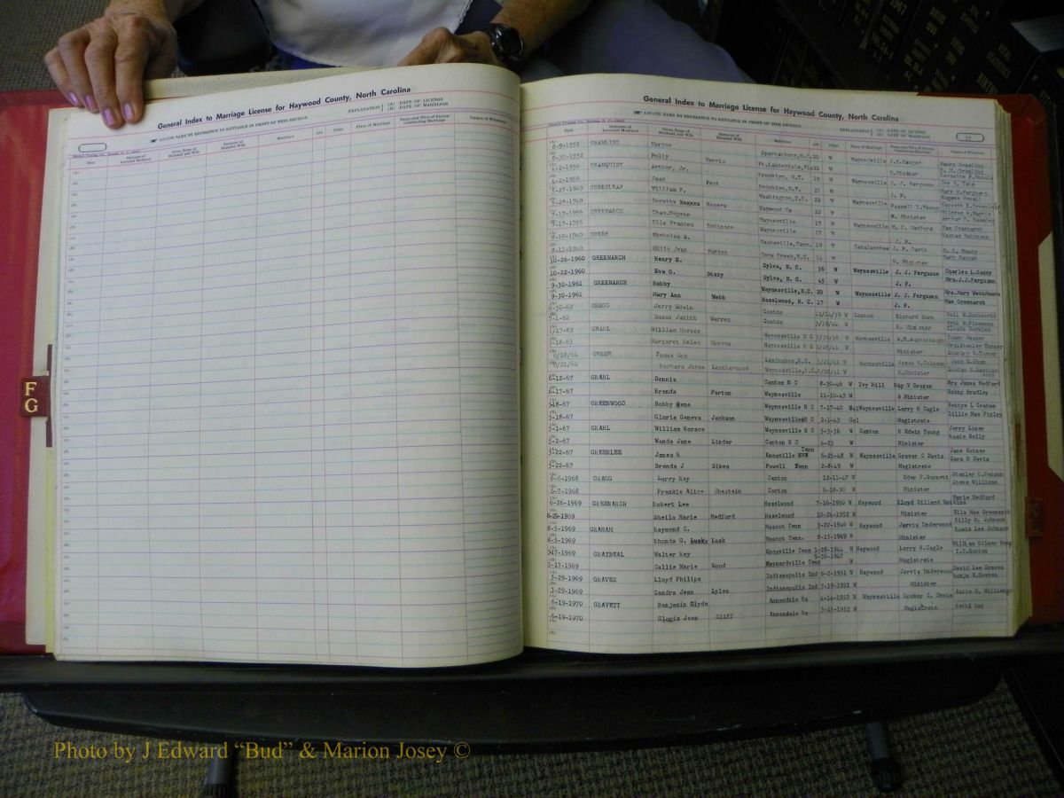 Haywood Marriage Index, F-Z, 1939- 1978 020.JPG