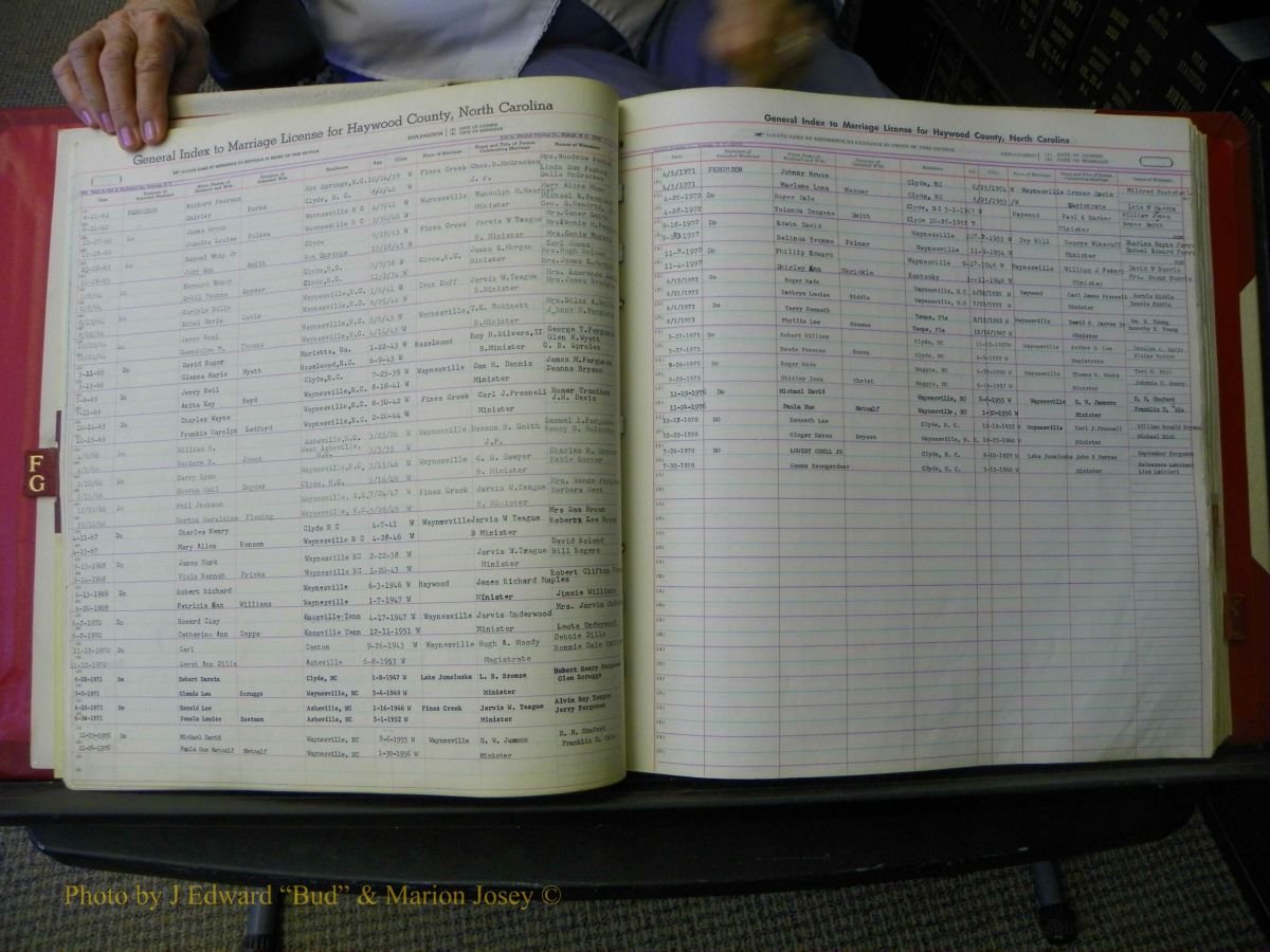 Haywood Marriage Index, F-Z, 1939- 1978 027.JPG