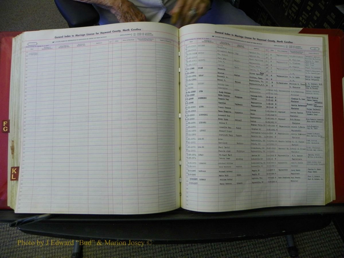 Haywood Marriage Index, F-Z, 1939- 1978 198.JPG